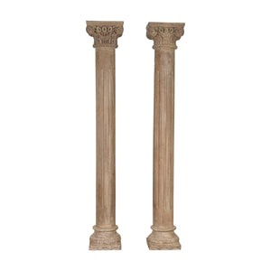 Garden statues Home ESPRIT Teak 36 x 36 x 229 cm Column-0