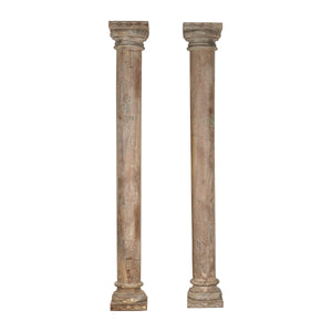 Garden statues Home ESPRIT Teak 40 x 40 x 287 cm Column-0