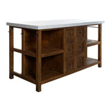 Kitchen furniture Home ESPRIT White Brown 168 x 76 x 92 cm-0