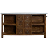 Kitchen furniture Home ESPRIT White Brown 168 x 76 x 92 cm-1