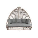 Garden sofa Home ESPRIT Dark grey 198 x 168 x 168 cm-1