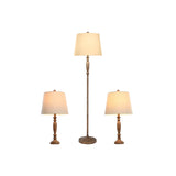 Floor Lamp Home ESPRIT Brown Cream 50 W 220 V 38 x 38 x 150 cm (3 Pieces)-0
