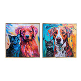 Painting Home ESPRIT Aluminium MDF Wood 80 x 3,5 x 80 cm-0