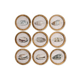 Painting Home ESPRIT Natural Mediterranean Snail 30 x 2 x 30 cm (9Units)-1