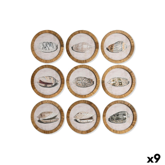 Painting Home ESPRIT Natural Mediterranean Snail 30 x 2 x 30 cm (9Units)-0