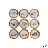 Painting Home ESPRIT Natural Mediterranean Snail 30 x 2 x 30 cm (9Units)-0