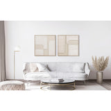 Painting Home ESPRIT White Beige Abstract Urban 92 x 4,5 x 92 cm (2 Units)-1