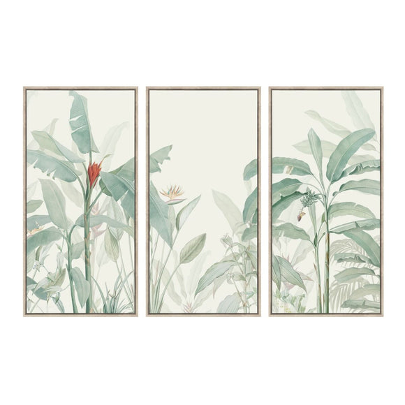 Painting Home ESPRIT Green Beige Tropical 180 x 4 x 120 cm (3 Pieces)-0