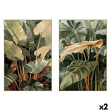 Canvas Home ESPRIT Yellow Green Terracotta Palms Tropical (2 Units)-0