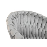 Dining Chair Home ESPRIT Black Grey Polyester Metal 60 x 66 x 84 cm 66 x 60 x 84 cm-2