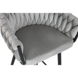 Stool Home ESPRIT Black Grey Metal 58 x 53 x 101 cm-4