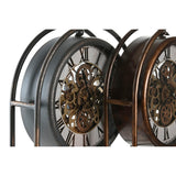 Table clock Home ESPRIT Black Golden Vintage (2 Units)-3
