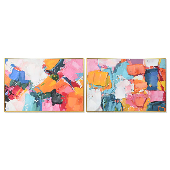Painting Home ESPRIT Abstract Urban 122,5 x 3,5 x 82,5 cm (2 Units)-0