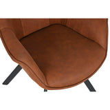 Dining Chair Home ESPRIT Black Camel Metal Microfibre 64 x 67 x 85 cm 67 x 64 x 83 cm-5