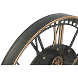 Wall Clock Home ESPRIT Black Golden Metal Crystal 100 x 9 x 100 cm-4