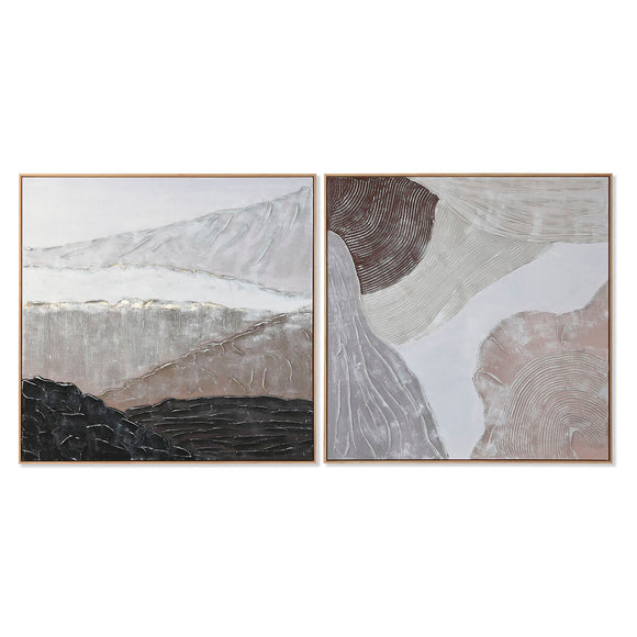 Painting Home ESPRIT Wood Canvas 123 x 4,3 x 123 cm 122,6 X 4,3 X 122,6 CM-0