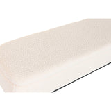 Bench Home ESPRIT White Black Polyester Steel 145 x 45 x 45 cm-5