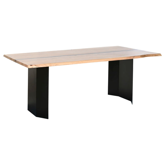 Dining Table Home ESPRIT Metal Acacia 200 x 100 x 76 cm-0