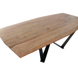 Dining Table Home ESPRIT Metal Acacia 220 x 100 x 76 cm-5