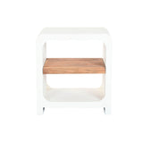 Nightstand Home ESPRIT White Natural 50 x 40,5 x 55,5 cm-1
