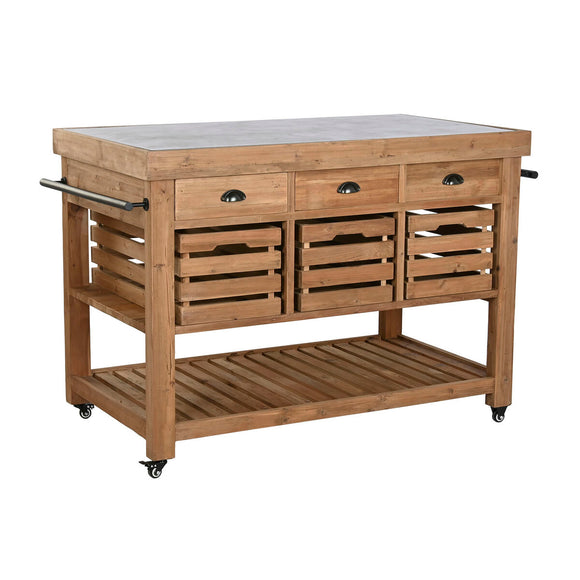 Kitchen furniture Home ESPRIT Black Natural 142 x 75 x 96 cm-0