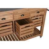 Kitchen furniture Home ESPRIT Black Natural 142 x 75 x 96 cm-9