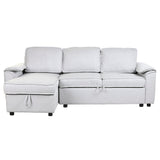 Sofabed Home ESPRIT Light grey Modern 220 x 153 x 88 cm-1