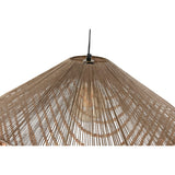 Ceiling Light Home ESPRIT Light brown Jute Wood 67 x 67 x 100 cm-3