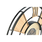 Wall Clock Home ESPRIT Black Natural Metal Rattan 100 x 9 x 100 cm-4