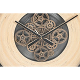 Wall Clock Home ESPRIT Black Natural Metal Rattan 100 x 9 x 100 cm-3
