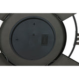 Wall Clock Home ESPRIT Black Natural Metal Rattan 100 x 9 x 100 cm-1