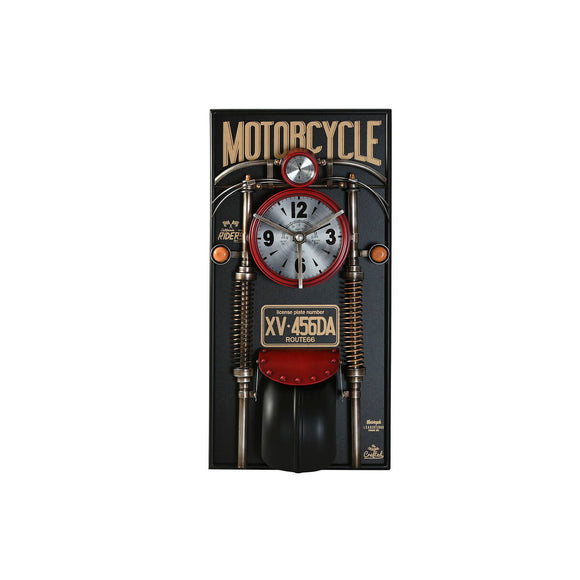 Wall Clock Home ESPRIT Black Red Golden PVC Metal Motorbike Vintage 60 x 18 x 120 cm-0