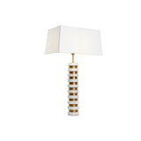 Desk lamp Home ESPRIT White Beige Golden 50 W 220 V-5
