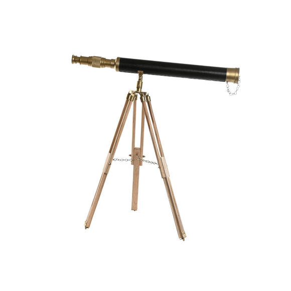 Decorative Figure Home ESPRIT Brown Golden Vintage Telescope 63 x 40 x 70 cm-0