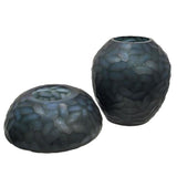 Vase Home ESPRIT Blue Crystal Modern 29 x 29 x 30 cm-1