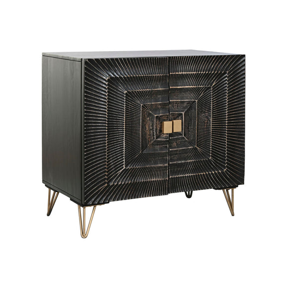 Sideboard Home ESPRIT Black Golden Metal Mango wood 81 x 45 x 75 cm-0