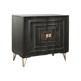 Sideboard Home ESPRIT Black Golden Metal Mango wood 81 x 45 x 75 cm-0