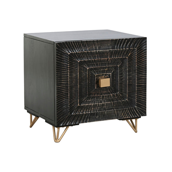 Nightstand Home ESPRIT Black Golden 50 x 40 x 50 cm-0