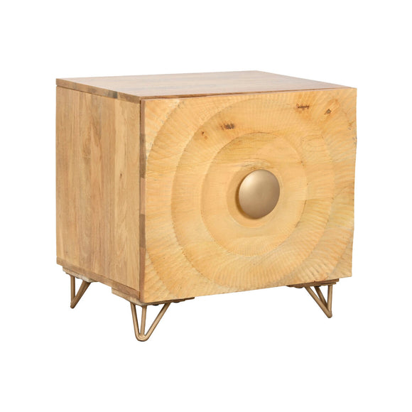 Nightstand Home ESPRIT Golden Natural 50 x 40 x 50 cm-0