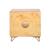 Nightstand Home ESPRIT Golden Natural 50 x 40 x 50 cm-1
