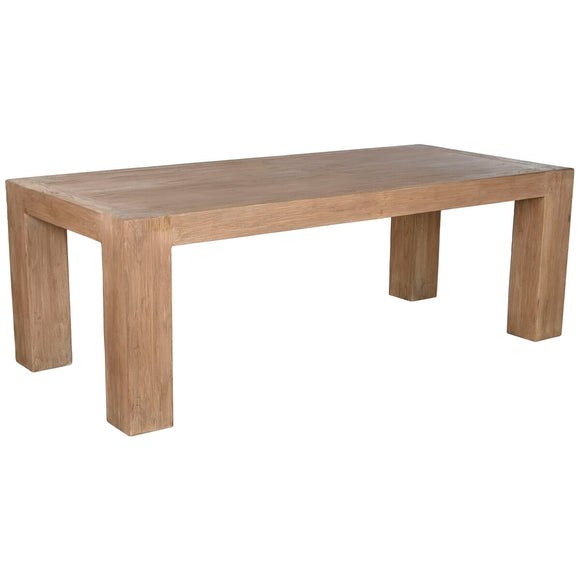 Dining Table Home ESPRIT Natural Elm wood 220 x 100 x 76 cm-0