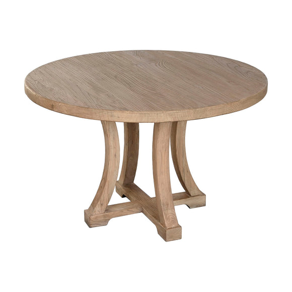Dining Table Home ESPRIT Natural Elm wood 120 x 120 x 76 cm-0