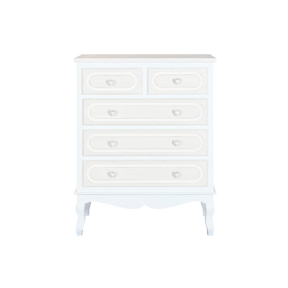 Chest of drawers Home ESPRIT White Beige Romantic 80 x 42 x 105 cm-0
