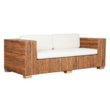 Garden sofa Home ESPRIT White Natural 192 x 92 x 65 cm-0