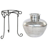 Vase Home ESPRIT Black Silver Aluminium 45 x 45 x 95 cm-1