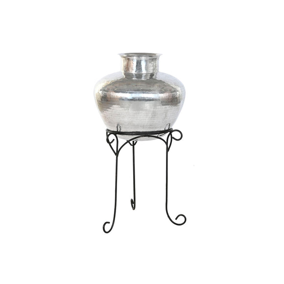 Vase Home ESPRIT Black Silver Aluminium 45 x 45 x 95 cm-0