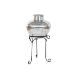 Vase Home ESPRIT Black Silver Aluminium 45 x 45 x 95 cm-0