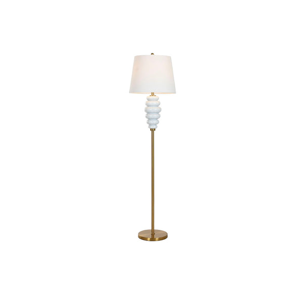 Floor Lamp Home ESPRIT White Golden 220 V 43 x 43 x 170 cm-0