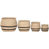 Planter Home ESPRIT Brown Fibre Arab 60 x 60 x 52 cm (4 Units)-1