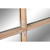 Wall mirror Home ESPRIT Natural Window Stripped 80 x 4 x 140 cm-2